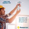 Sunperian BR30 LED Flood Light Bulbs 8.5W (65W Equivalent) 800LM Dimmable E26 Base 6-Pack SP34014-6PK